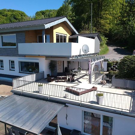 Seeblick-Ferienwohnung Im "Ferienhaus Agger-Blick" Mit Traumhafter Sonnen-Terrasse, Sauna, E-Kamin & Kajak Gummersbach Exteriér fotografie